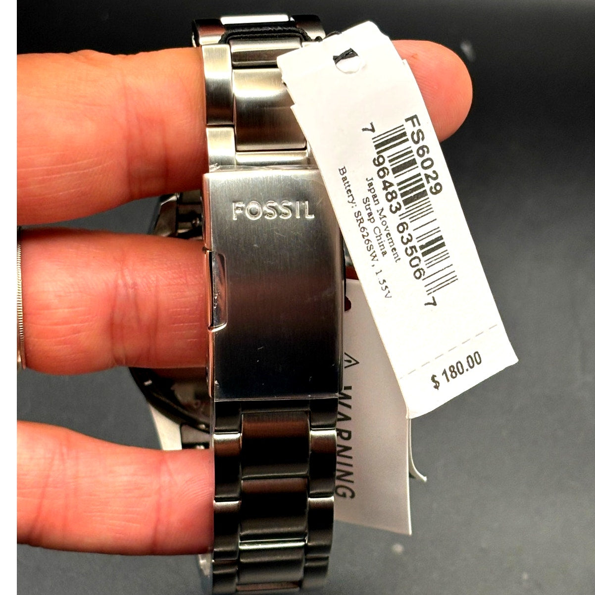 Fossil FS6029 Men’s Blue Dive Three-Hand Date Stainless Steel Watch 42mm NIBWT