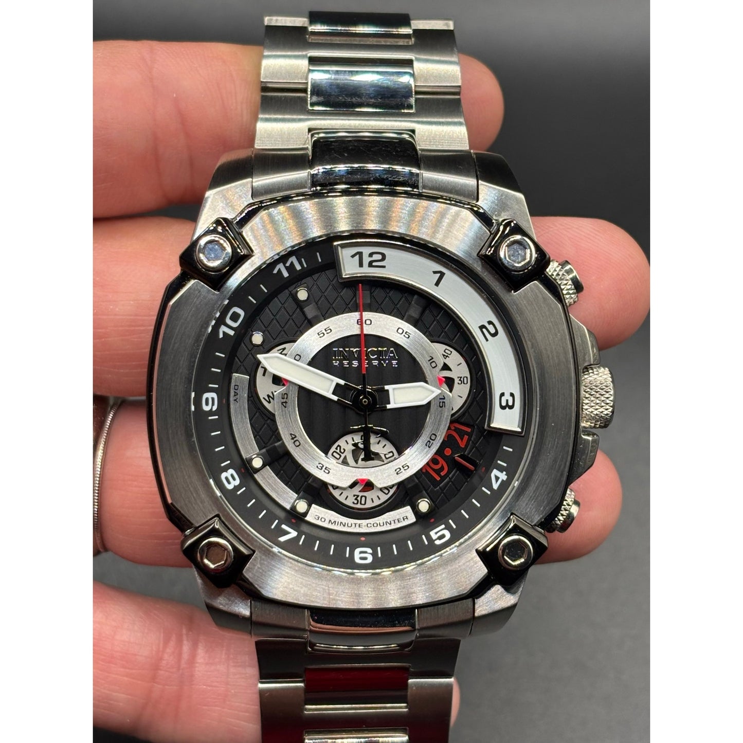 Invicta Reserve Octane 27049 Swiss Movement Chronograph 50mm Steel Watch