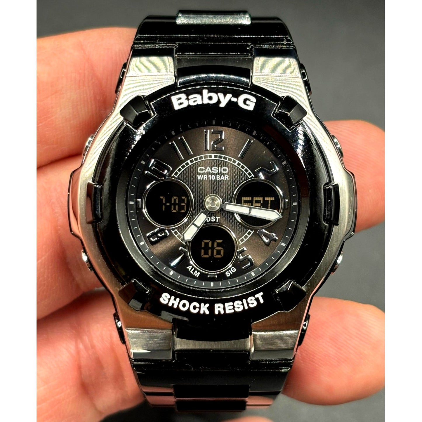 Casio Baby-G BGA110-1B2 Analog Digital Black Women’s Watch Discontinued