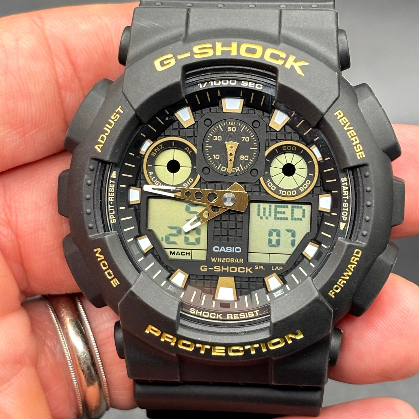 Casio G-Shock GA-100GBX-1A9 Black Gold Analog Digital 51mm Men’s Watch NIB