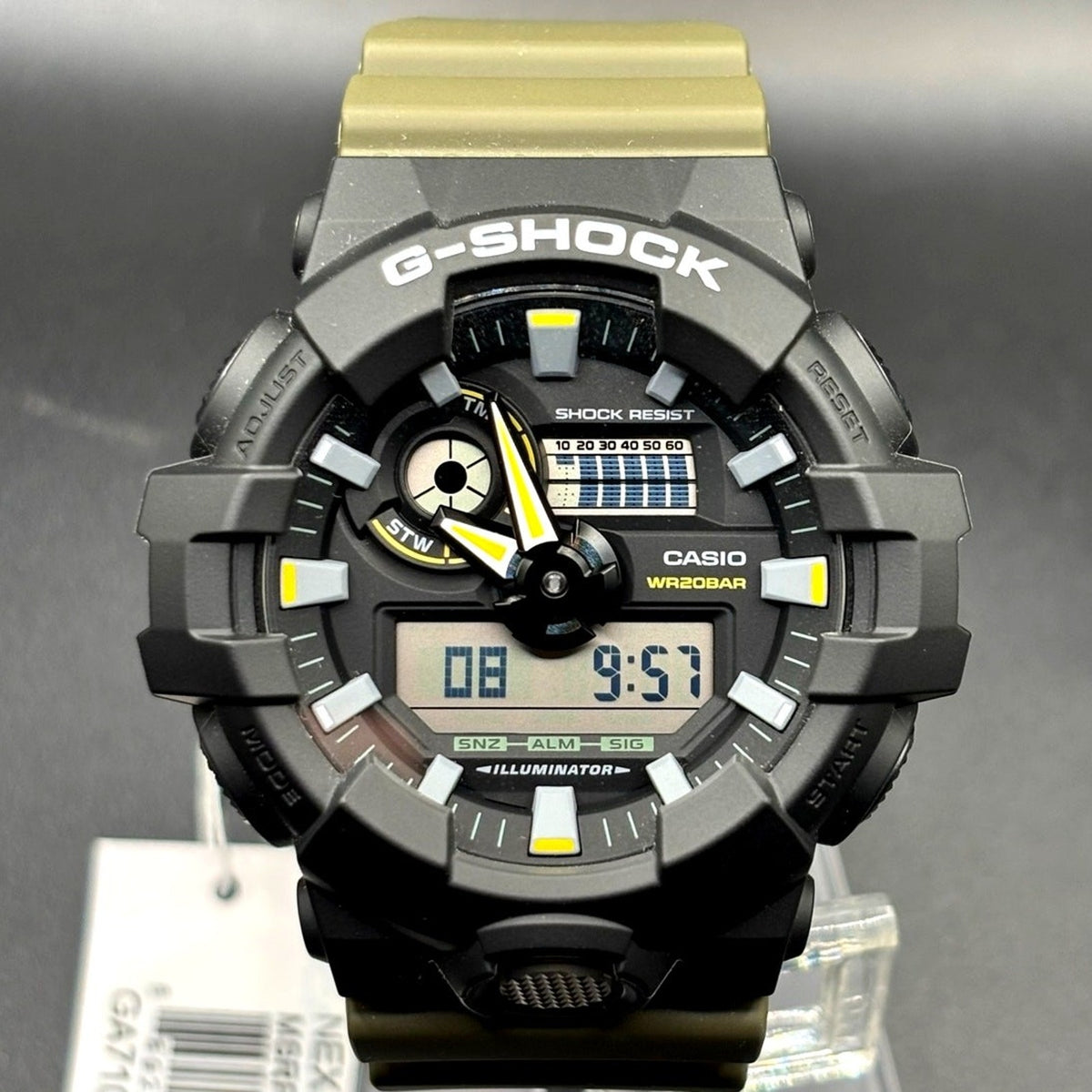 Casio G-Shock GA-710TU-1A3 Two-Tone Utility Olive Green Men’s Watch NIBWT