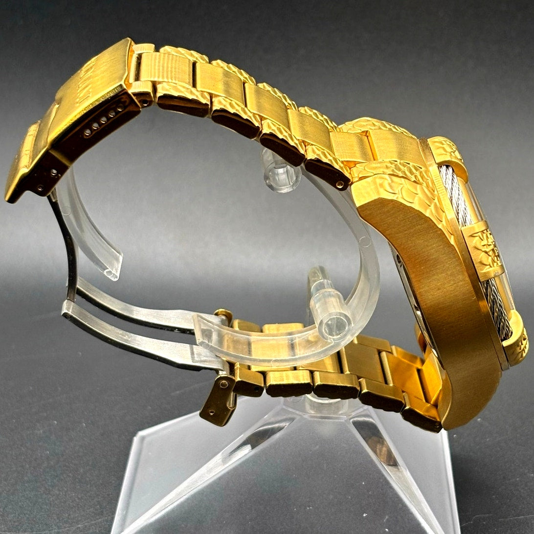 Invicta 32342 Bolt Trinitite Koi Automatic Gold Blue Skeleton Dial 52mm