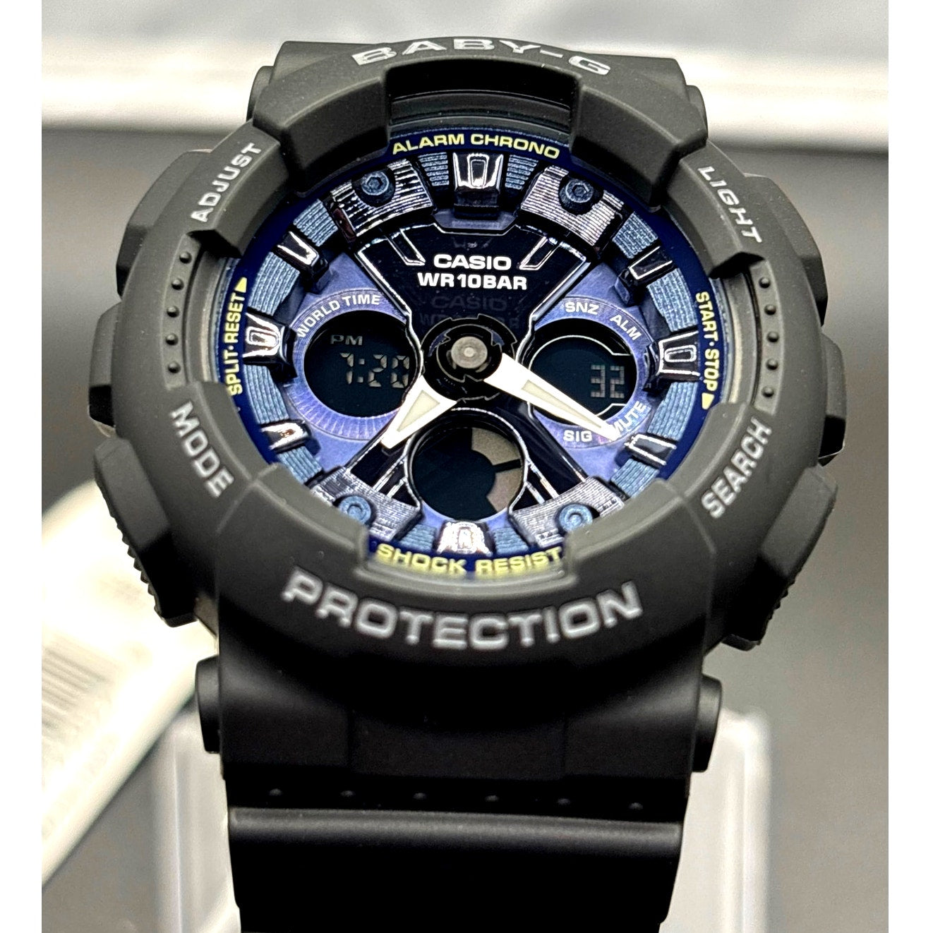 Casio Baby-G BA130-1A2 Metallic Blue Black Analog Digital Women's 43MM Watch NIB