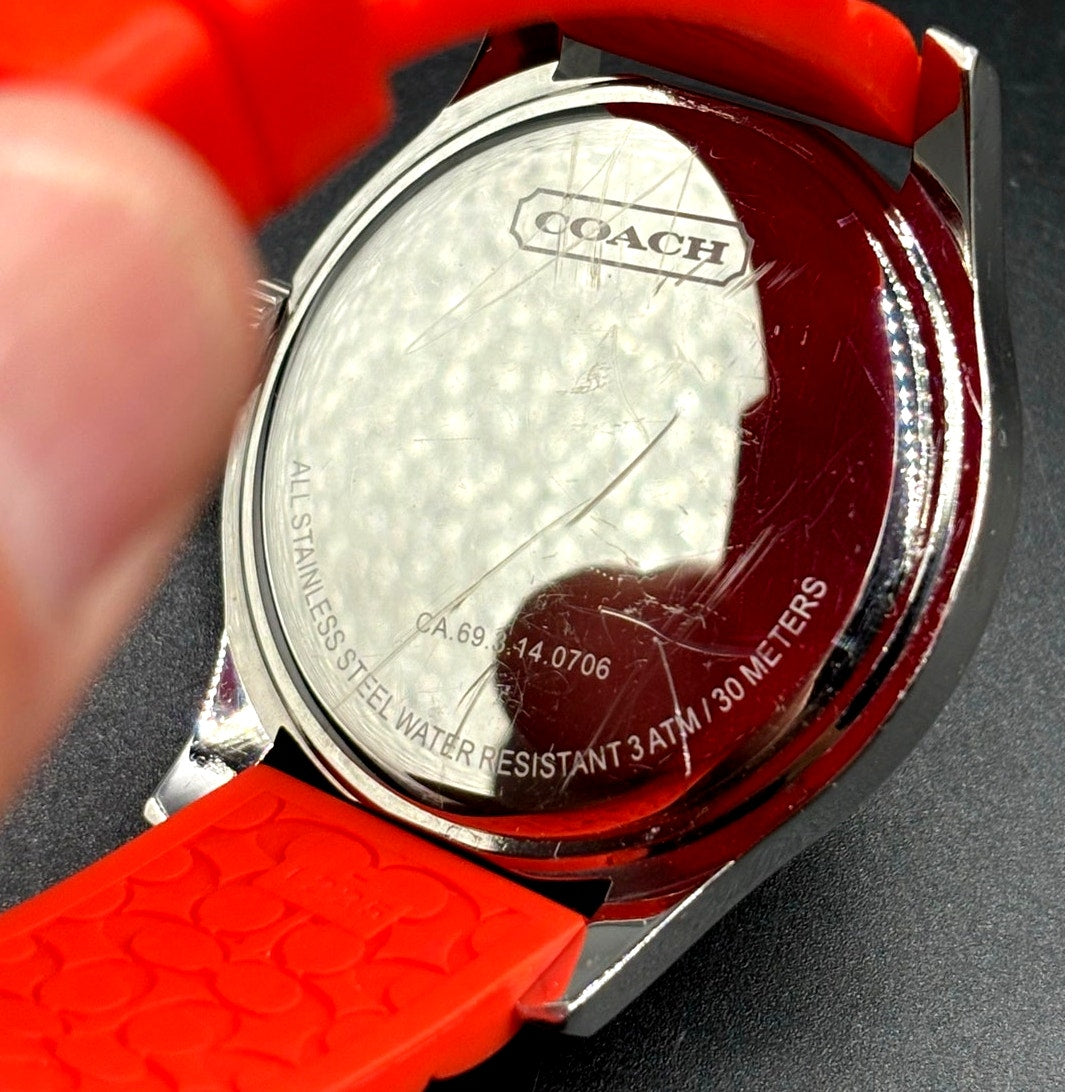 Coach Maddy CA.69.3.14.0706 Orange Silicone 41mm Quartz Women's Watch