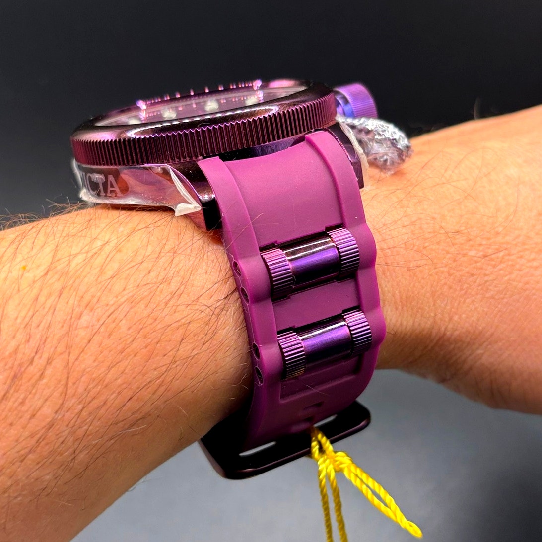 Invicta Pro Diver 40741 Automatic Skeleton Purple 51mm NIBWT