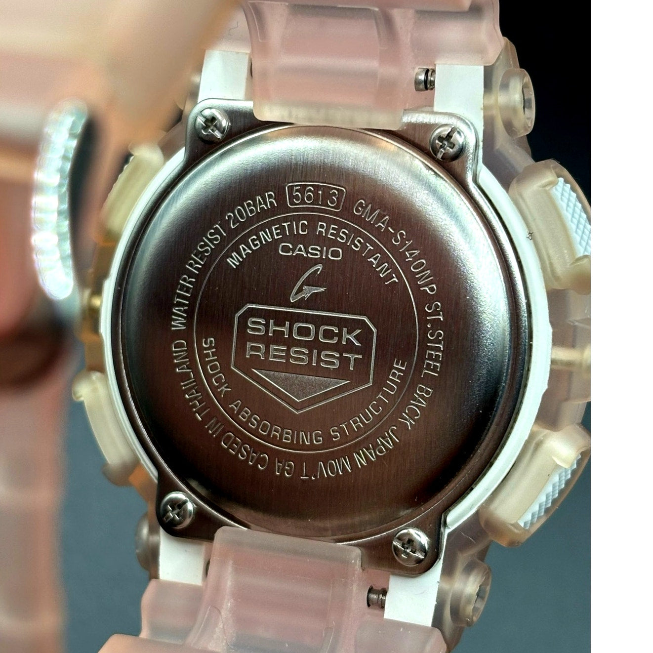 Casio G-Shock GMA-S140NP-4A Clear Pink Analog Digital Women's Watch NIB