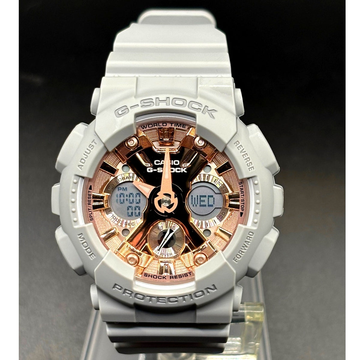 Casio G-Shock GMA-S120MF-8A Matte Gray Metallic Rose Gold Dial Women's Watch