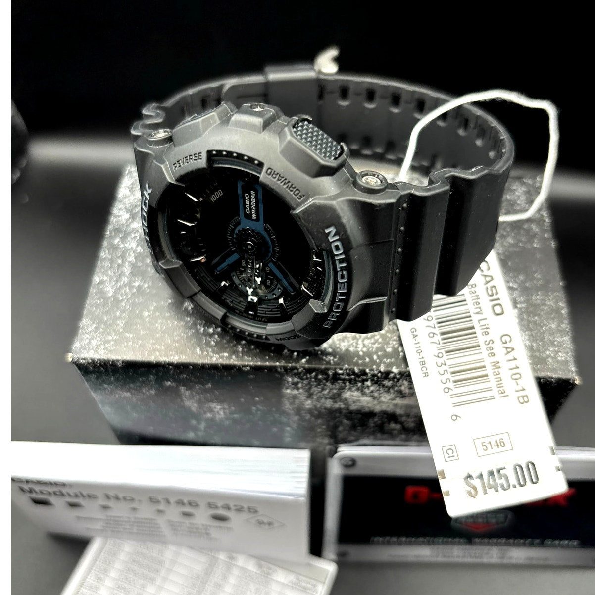 Casio G Shock GA 110 1B Black Analog Digital 200M Mens Watch NIBWT