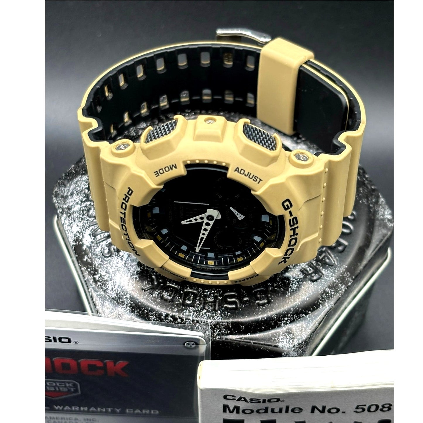 Casio G-Shock GA-100L-8A Beige Analog Digital Military Men's Watch NIB