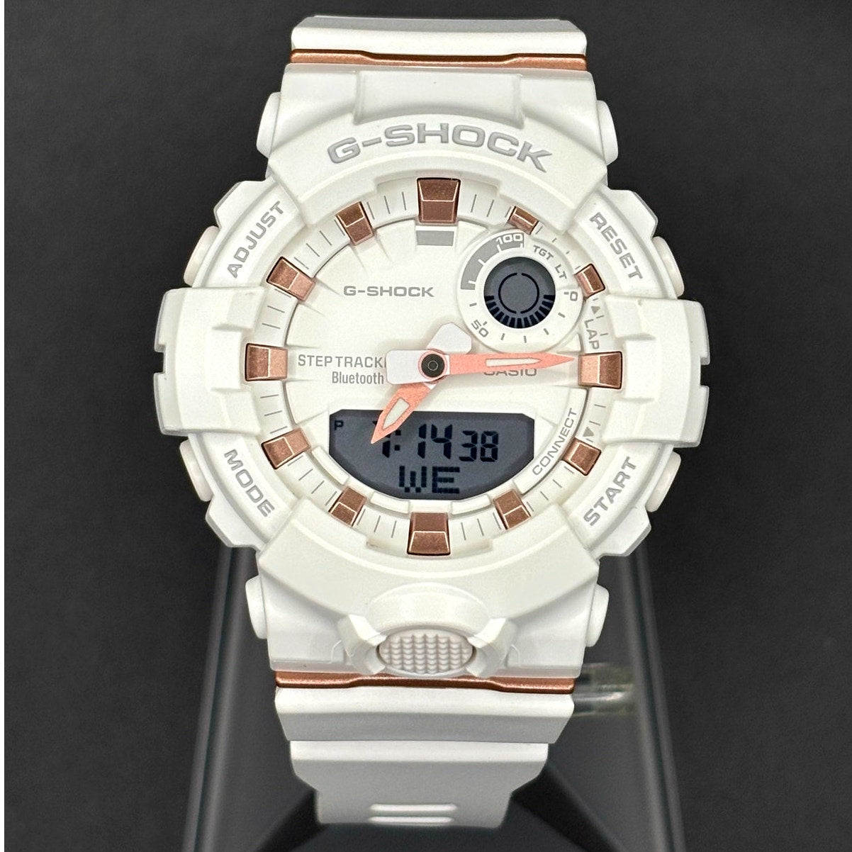 Casio G-Shock GMA-B800-7A Step Tracker Bluetooth White Rose Gold Women's Watch