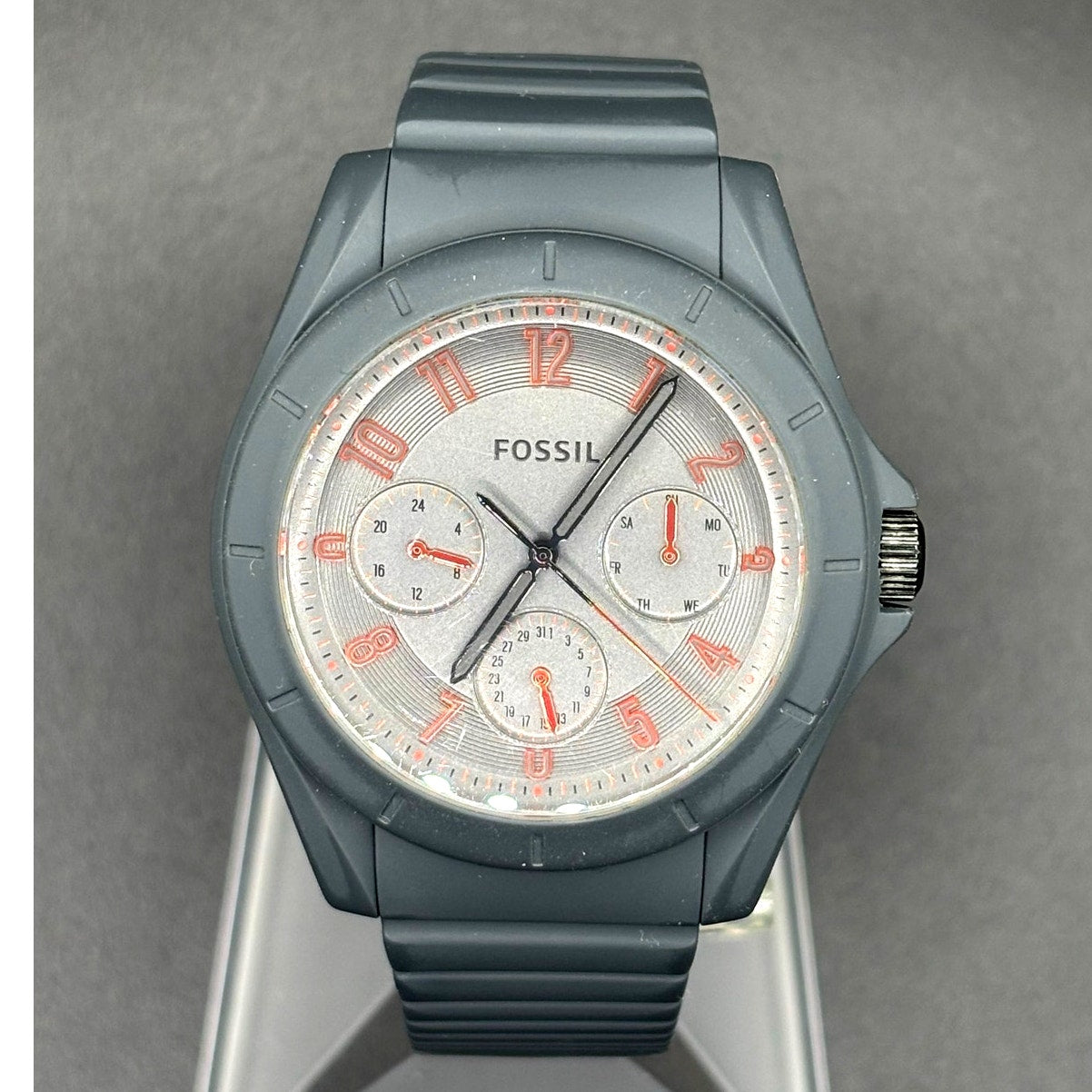 Fossil FS5221 Poptastic Sport Gray Dial Silicone Strap Multifunction Watch