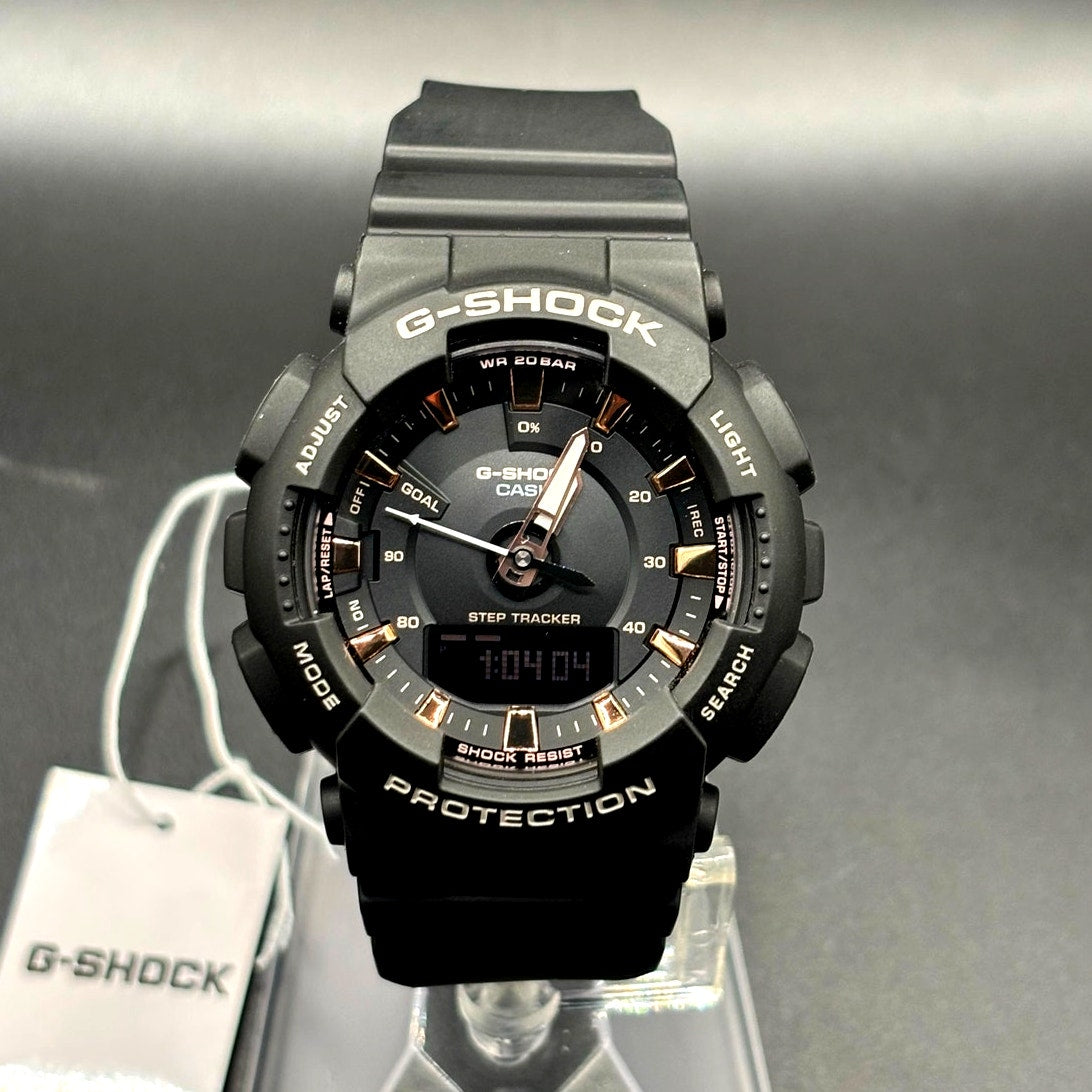 Casio G-Shock GMA-S130PA-1A Black Pink Gold Step Tracker NIBWT Discontinued