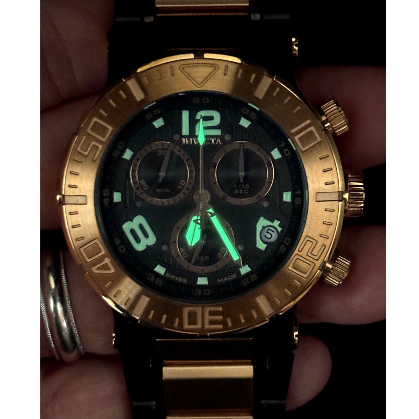 Invicta Reserve 6763 Swiss Made Chronograph 18K Rose Gold Plated Men's Watch