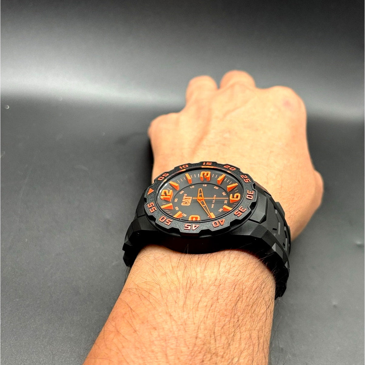 CAT Caterpillar Motion LB.111.21.134 Black Orange 45mm Men's Watch NIBWT