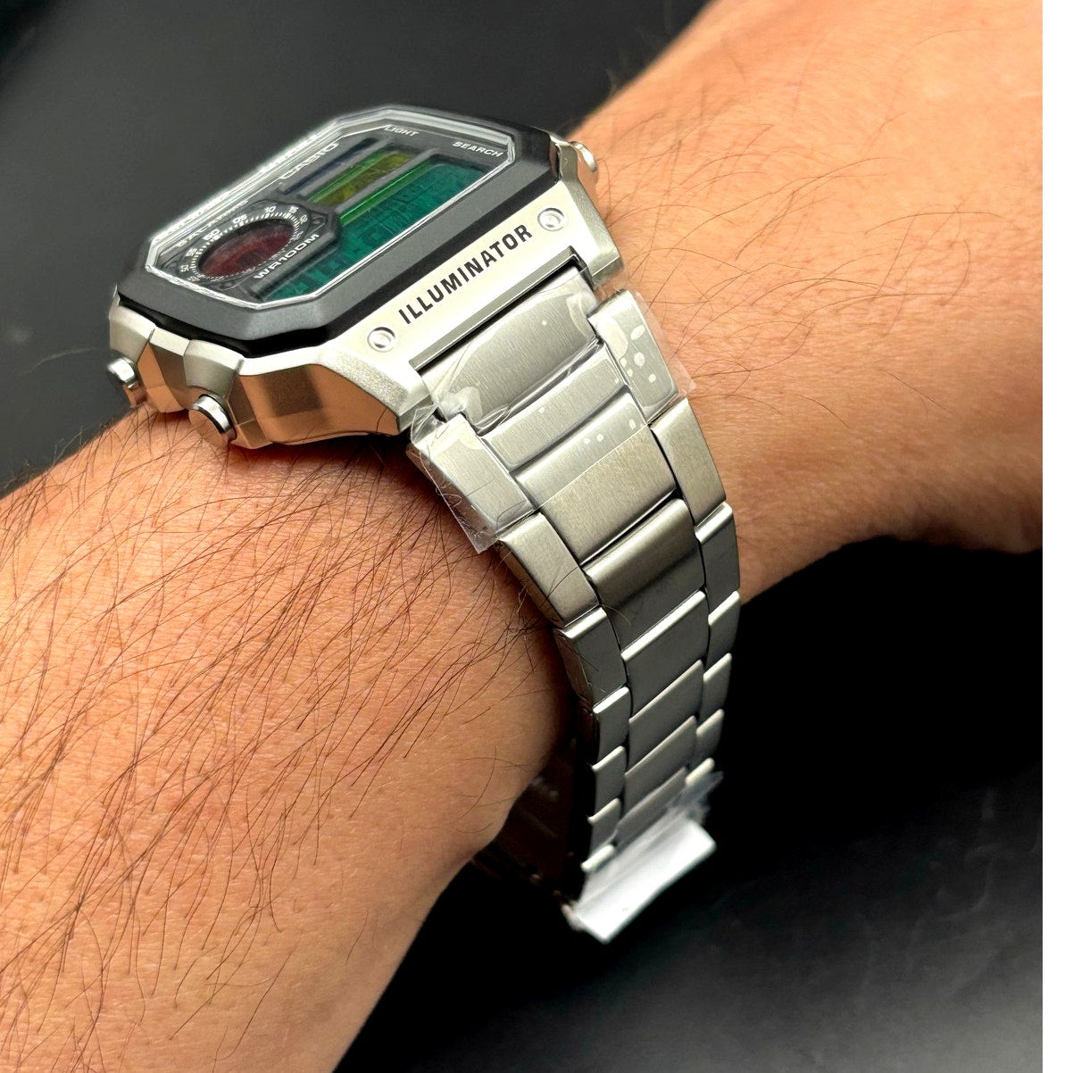 LWS Atlas Arcade Custom Casio AE1200 World Time Steel Bracelet Mod Watch