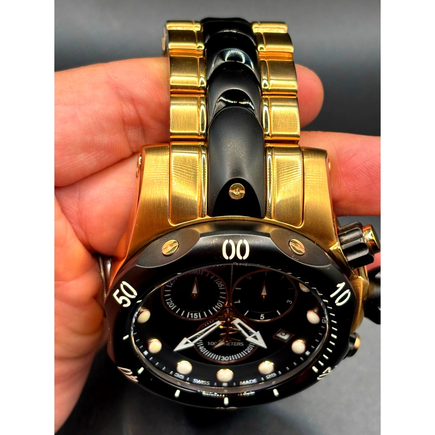 Invicta Reserve Venom 5728 Chronograph Swiss Made 53mm 18K Rose Gold Men’s Watch