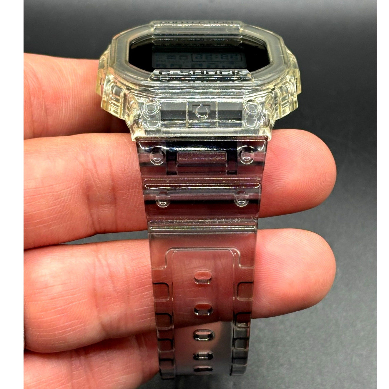 Casio G-Shock DW5600SK-1 Skeleton Clear Resin Digital Unisex Retro Watch