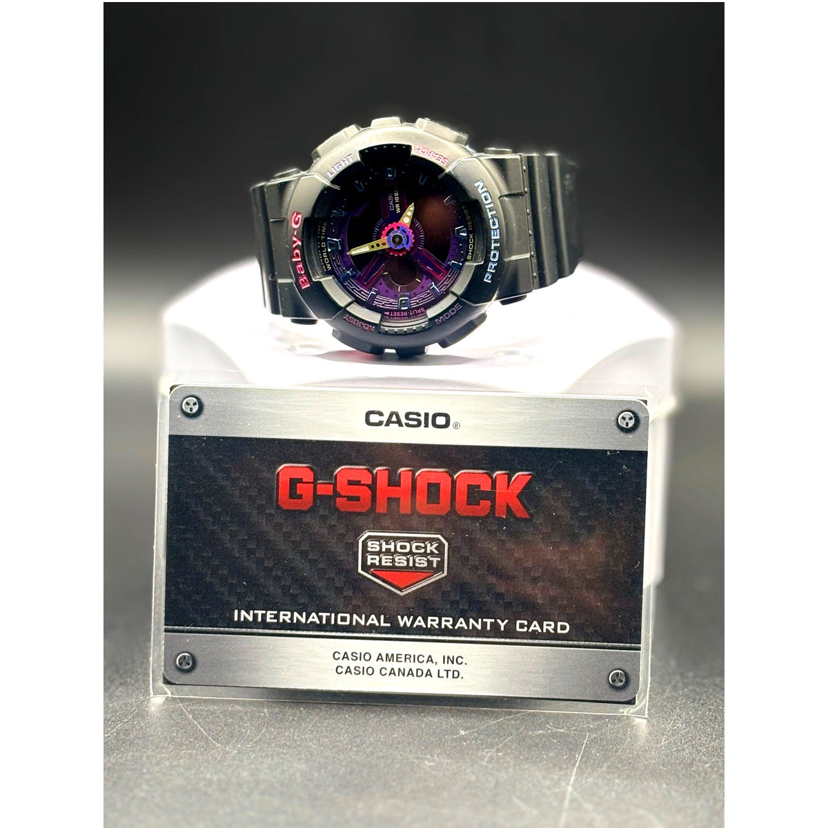 Casio Baby-G BA-110TM-1A Decora Style Analog Digital Black Purple Women’s Watch