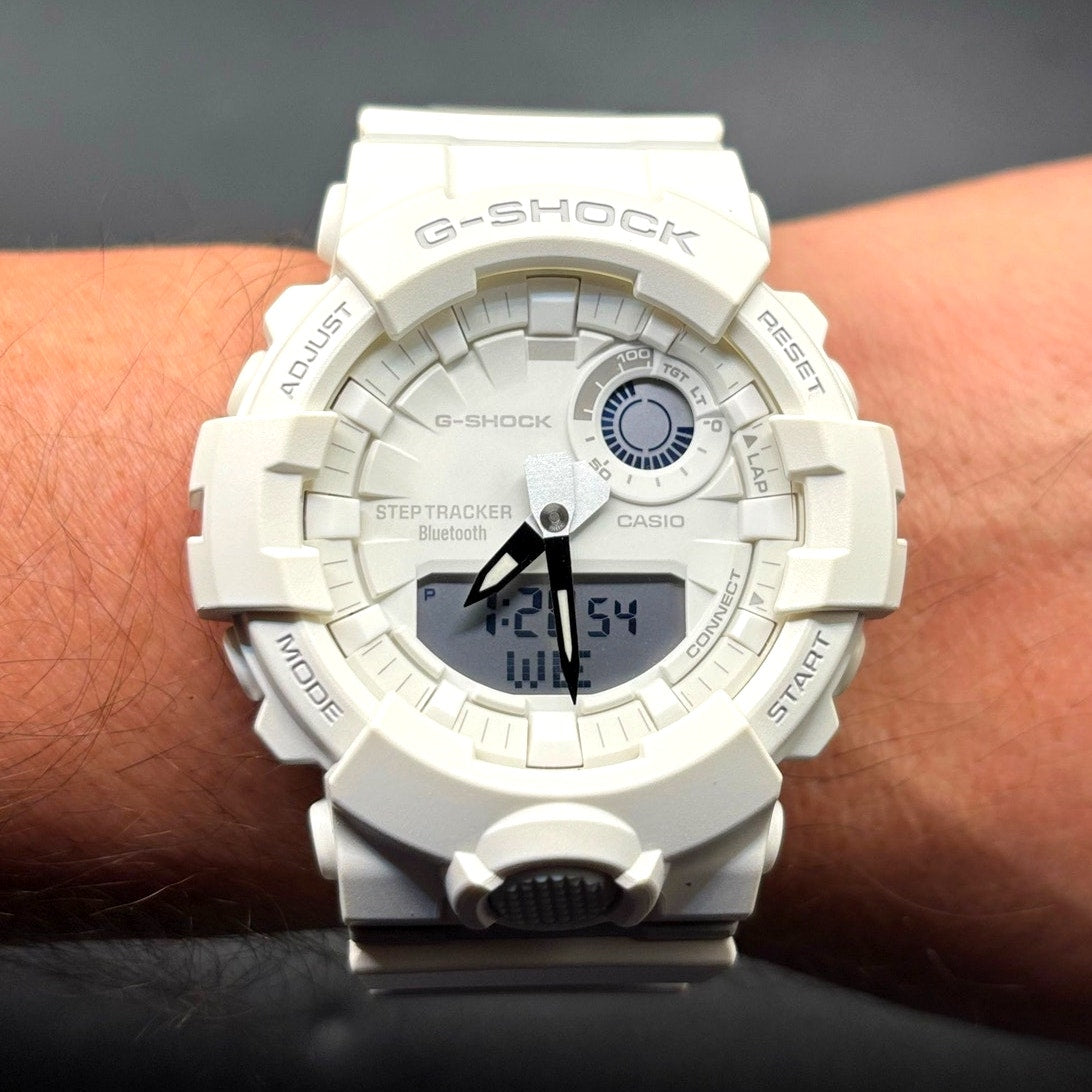 Casio G-Shock GBA800-7A Step Tracker Bluetooth White Unisex Watch NIB