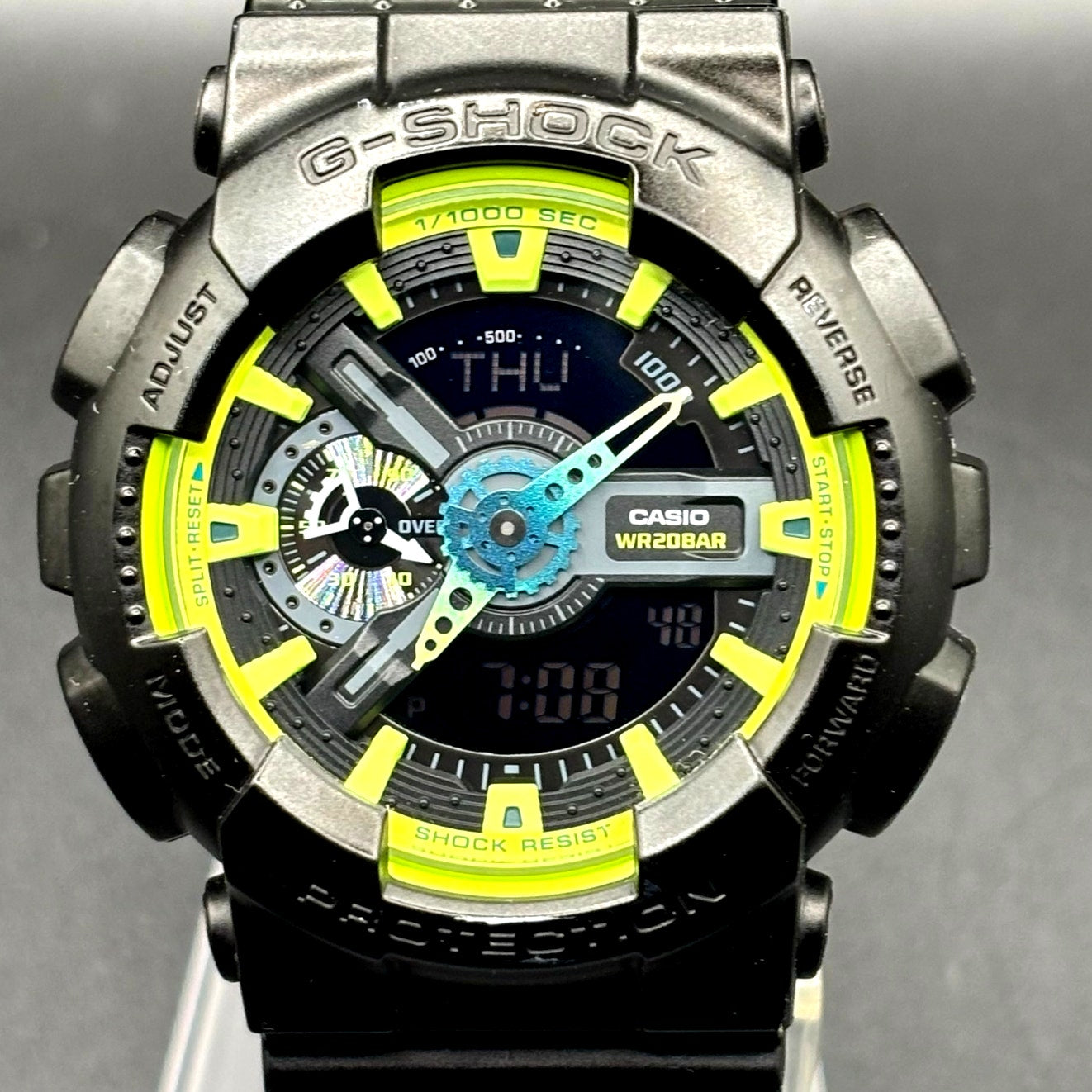 Casio G-Shock GA-110LY-1A Sporty Illumi Lime Black Analog Digital Men's Watch