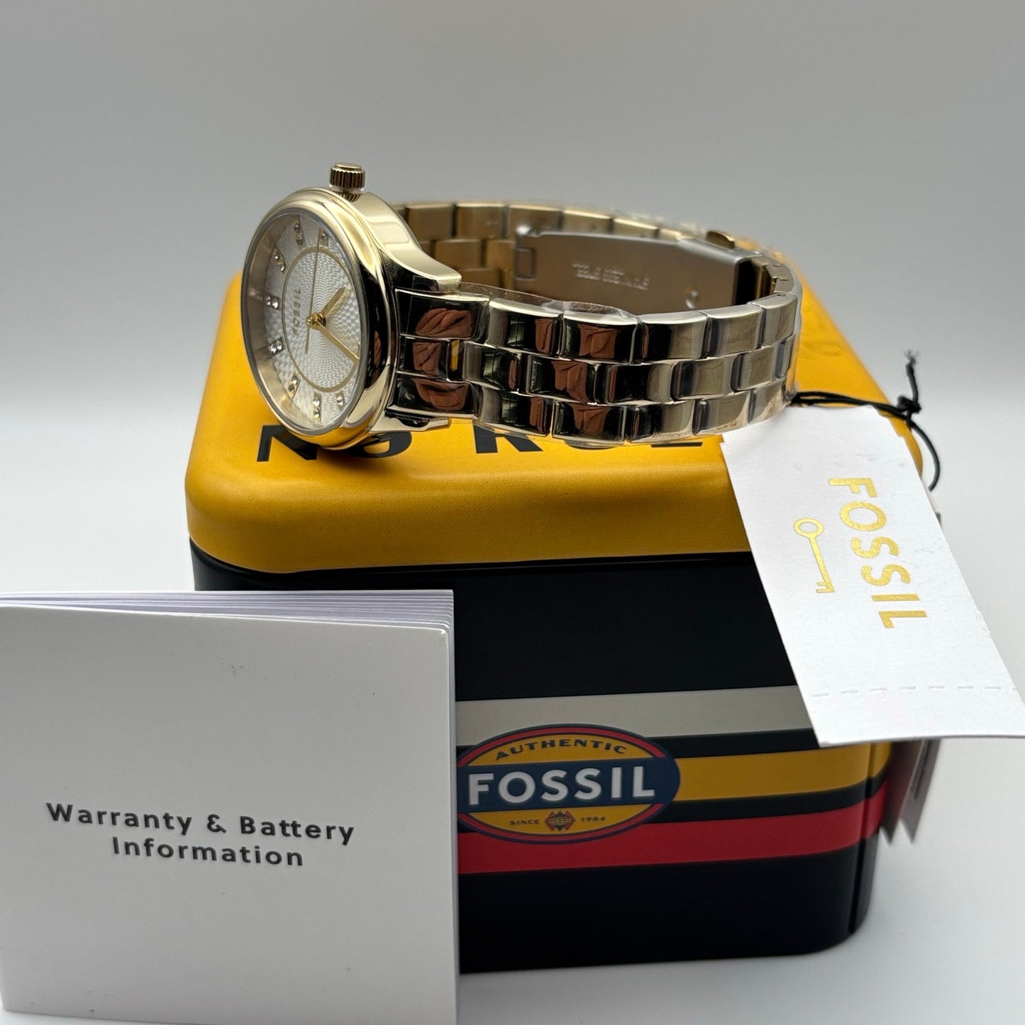 Fossil BQ3916 Women’s Modern Sophisticate 30mm Gold-Tone Stainless Steel – NWBT