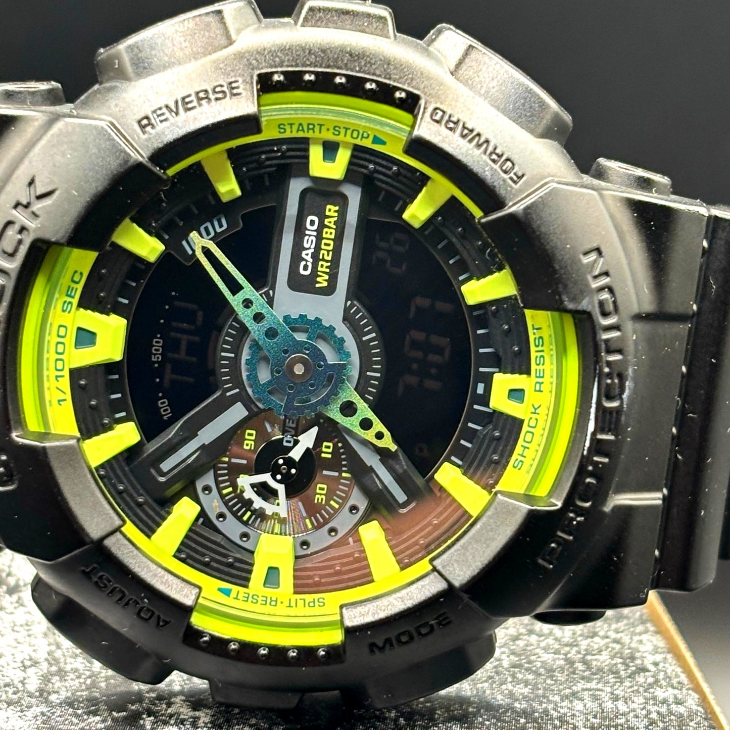 Casio G-Shock GA-110LY-1A Sporty Illumi Lime Black Analog Digital Men's Watch