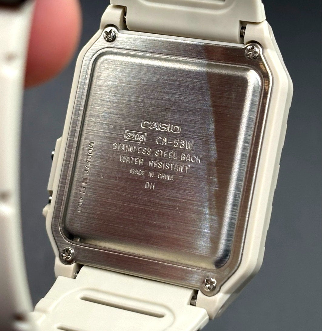 Casio CA53WF-8B Data Bank Retro Calculator Vintage White Resin Digital Watch