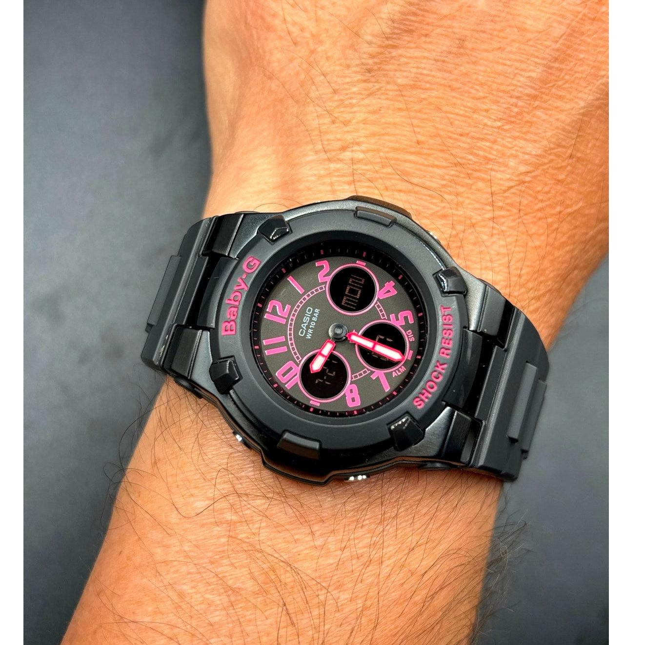 Casio Baby-G BGA-117-1B1 Black Pink Ana-Digi Women's Watch