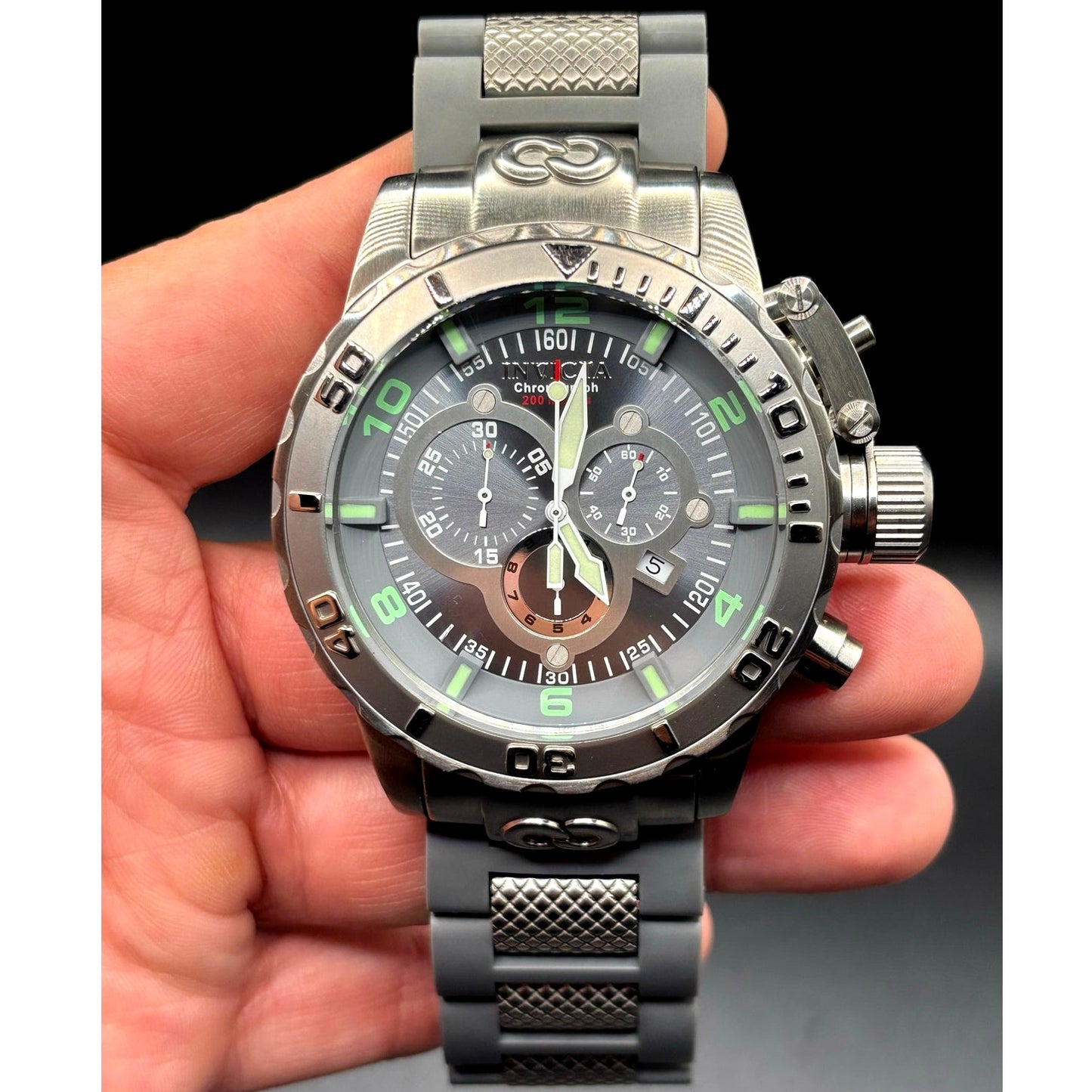 Invicta Corduba 6675 Chronograph 52mm Steel Polyurethane Grey Dial Men's Watch