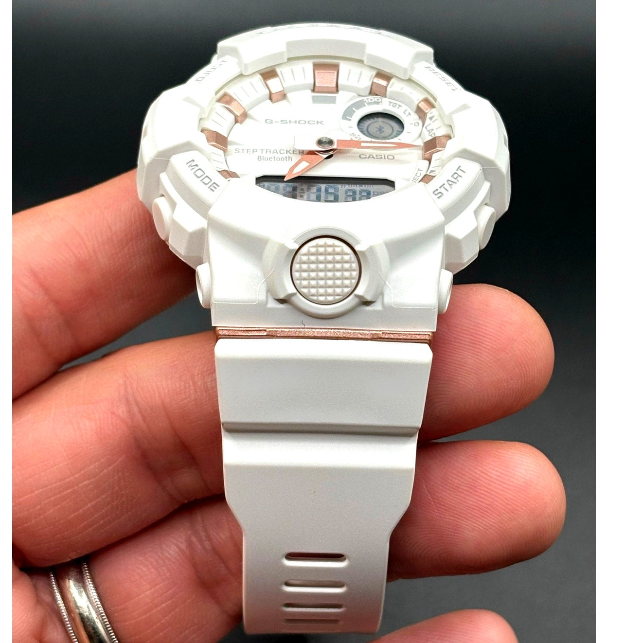 Casio G-Shock GMA-B800-7A Step Tracker Bluetooth White Rose Gold Women's Watch