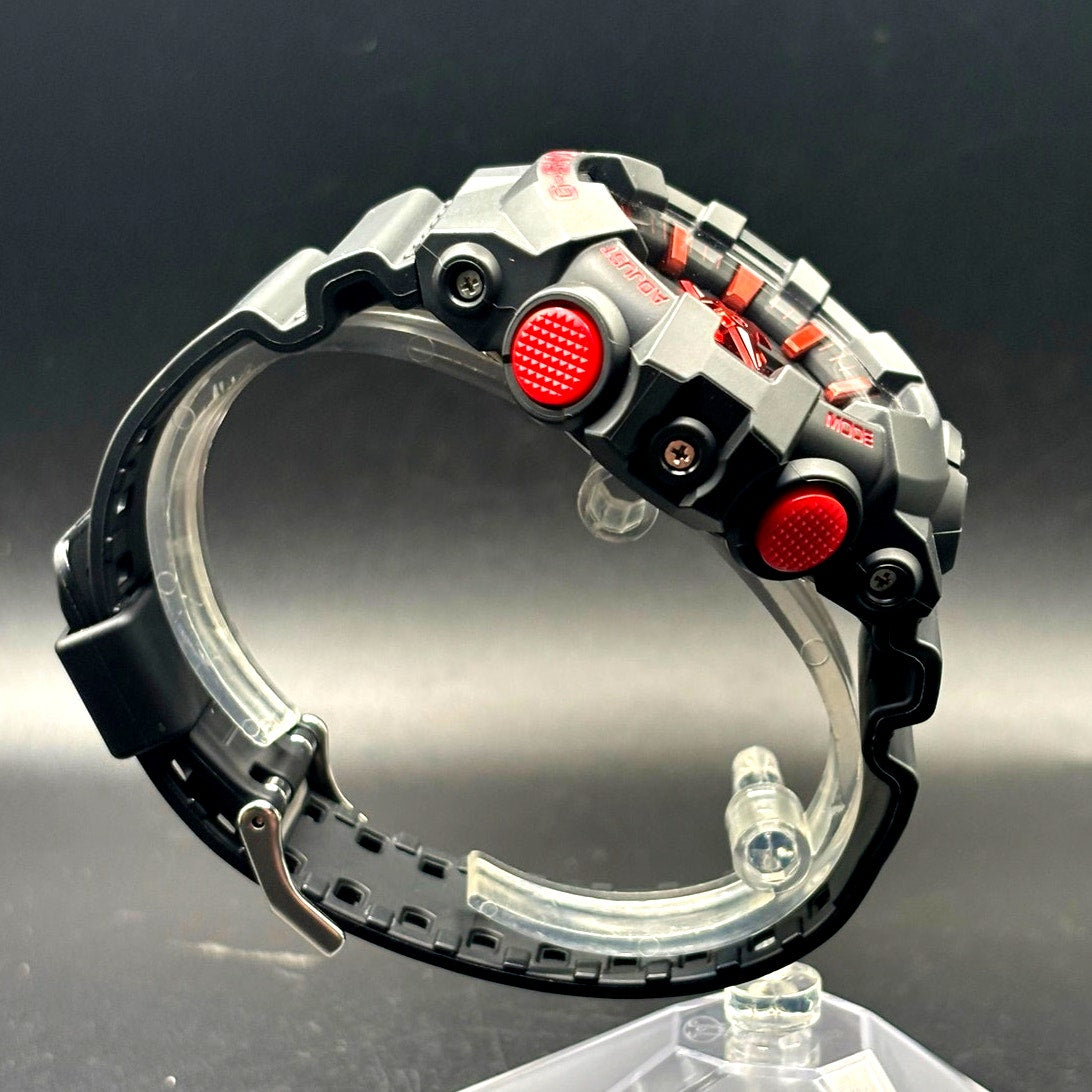 Casio G-Shock GA-700BNR-1A Ignite Red Blackout Analog Digital Watch NIB