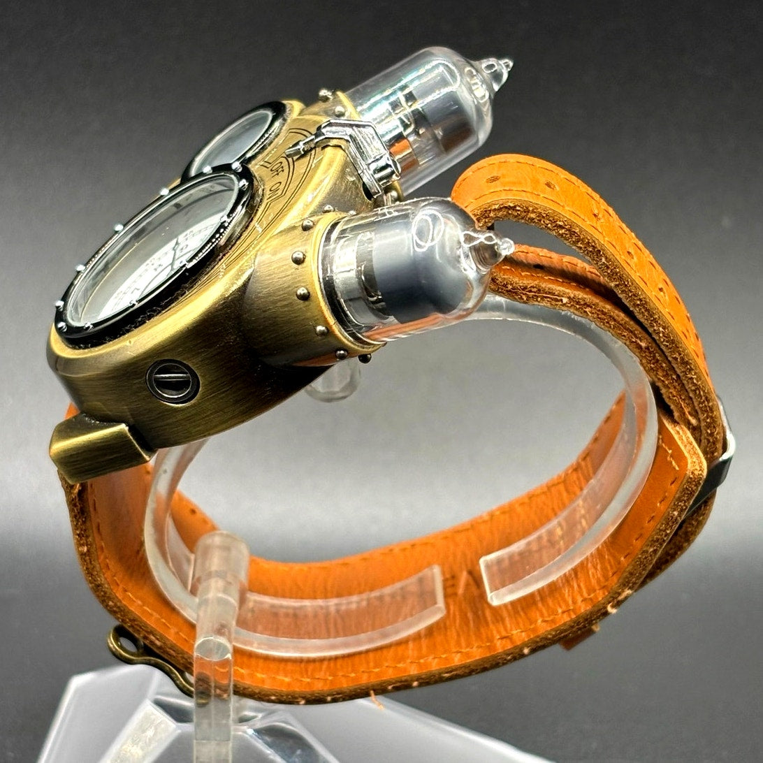 ThinkGeek Tesla Steampunk Analog Watch LED Vacuum Tube Design NEW