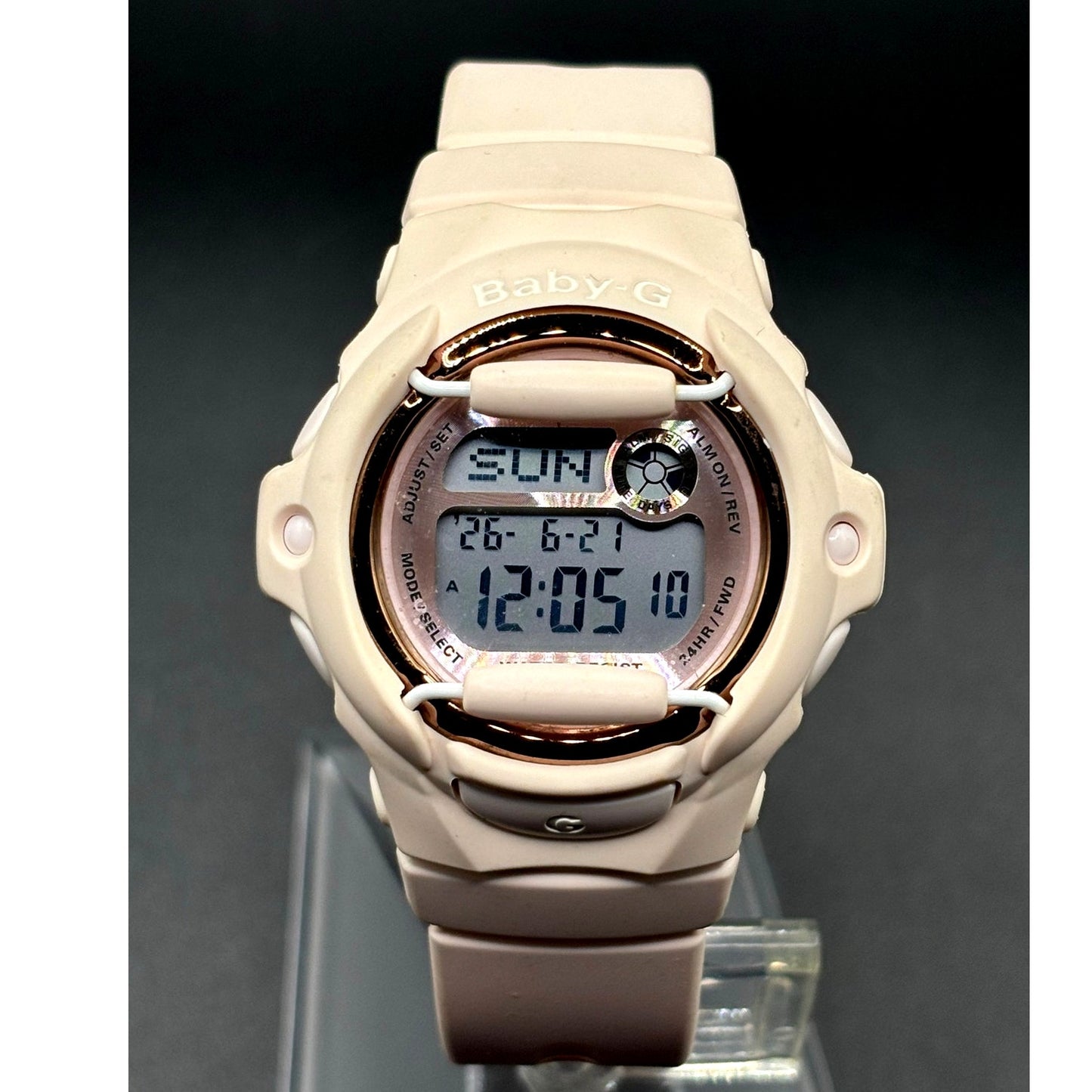 Casio Baby-G BG169G-4 Pink Champagne Gold Digital Women's Watch NIB Discontinued