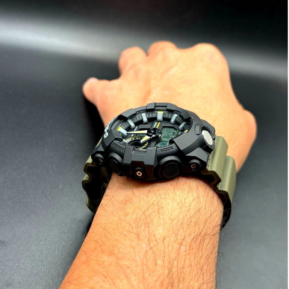 Casio G-Shock GA-710TU-1A3 Two-Tone Utility Olive Green Men’s Watch NIBWT