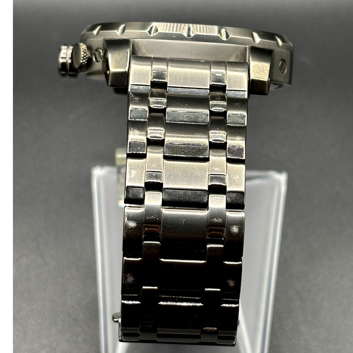 Diesel Stronghold DZ4358 Blue Dial Chronograph Gunmetal Men’s 51mm Watch