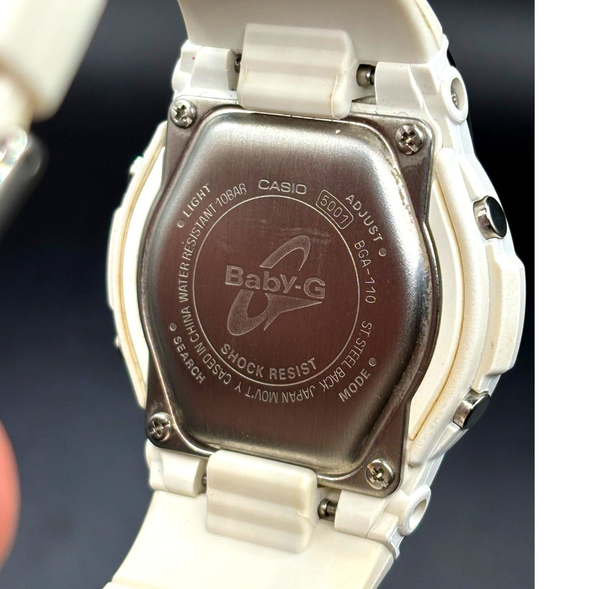 Casio Baby-G BGA110-7B Analog Digital White Women’s Watch Discontinued