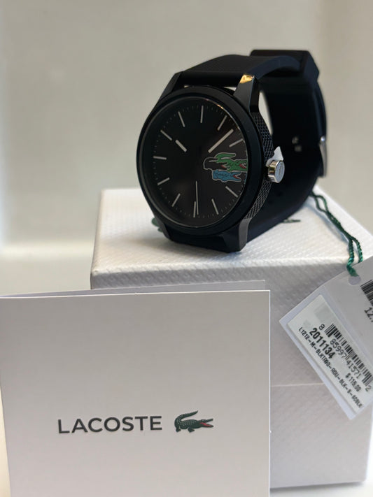 Lacoste L.12.12 Men’s Watch 2011134 – Black Silicone, 42 mm