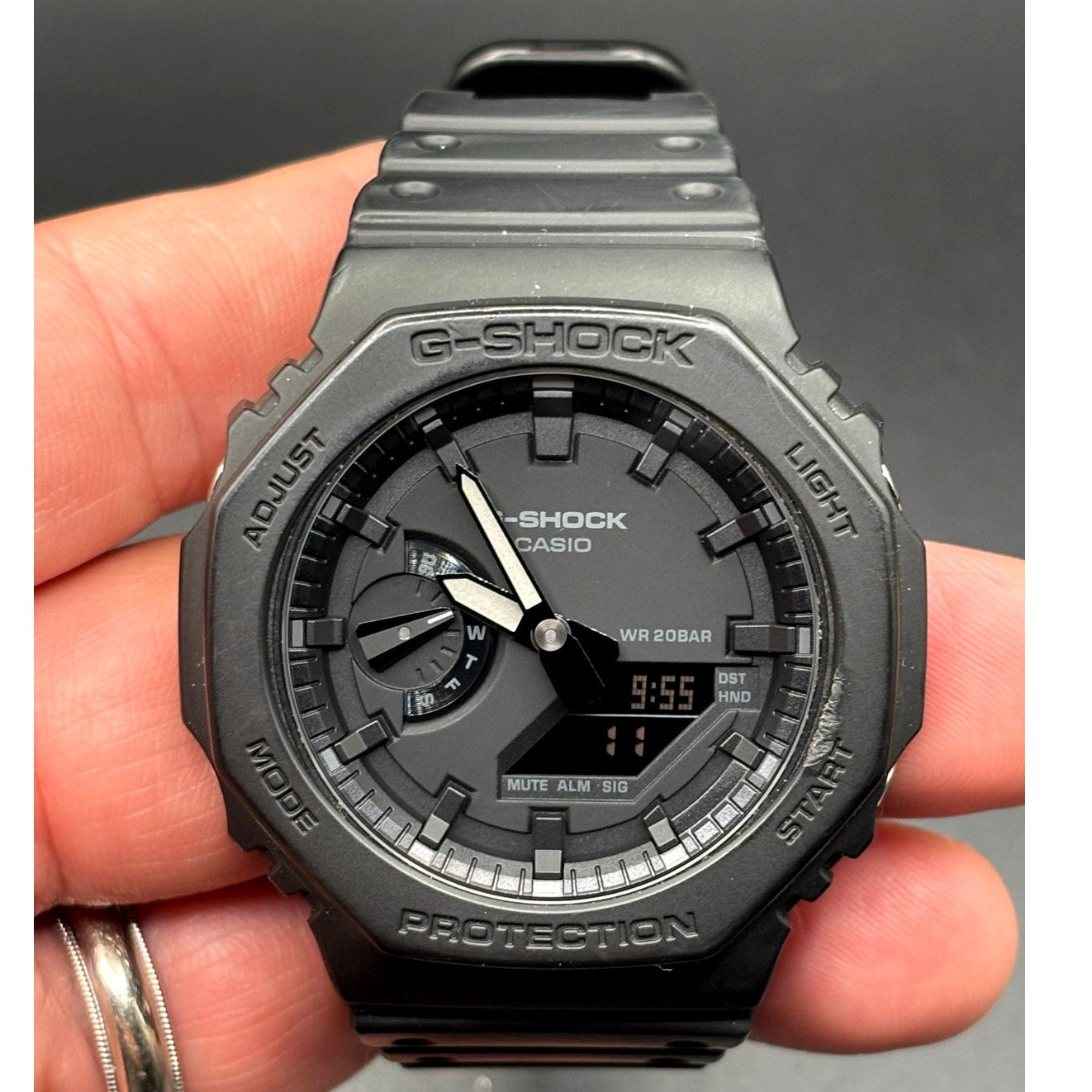 Casio G-Shock GA2100-1A1 Monochrome Black Carbon Core Analog Digital Men’s Watch
