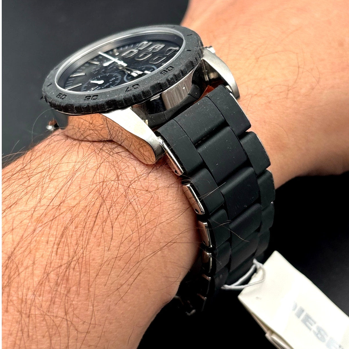 Diesel DZ5320 Franchise Chronograph Black Silicone Stainless Steel Women's Watch