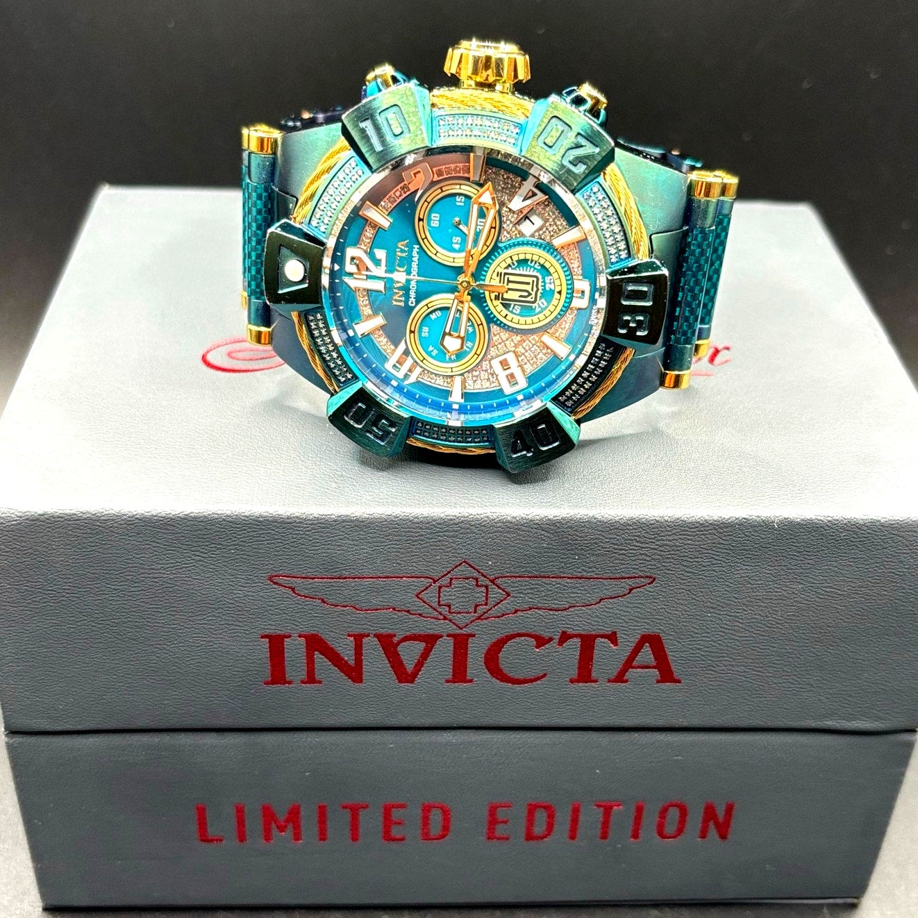Invicta Jason Taylor Limited Edition 40440 Swiss Chronograph Diamond 52mm Watch