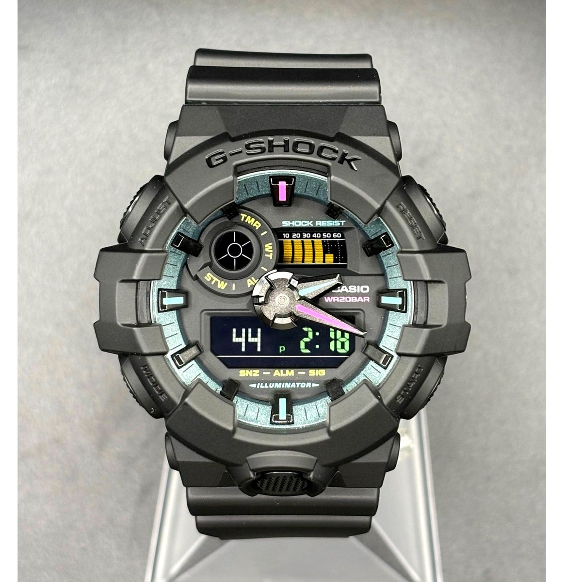 Casio G-Shock GA-700MF-1A Multi Fluorescent Black Analog Digital Men’s Watch NIB