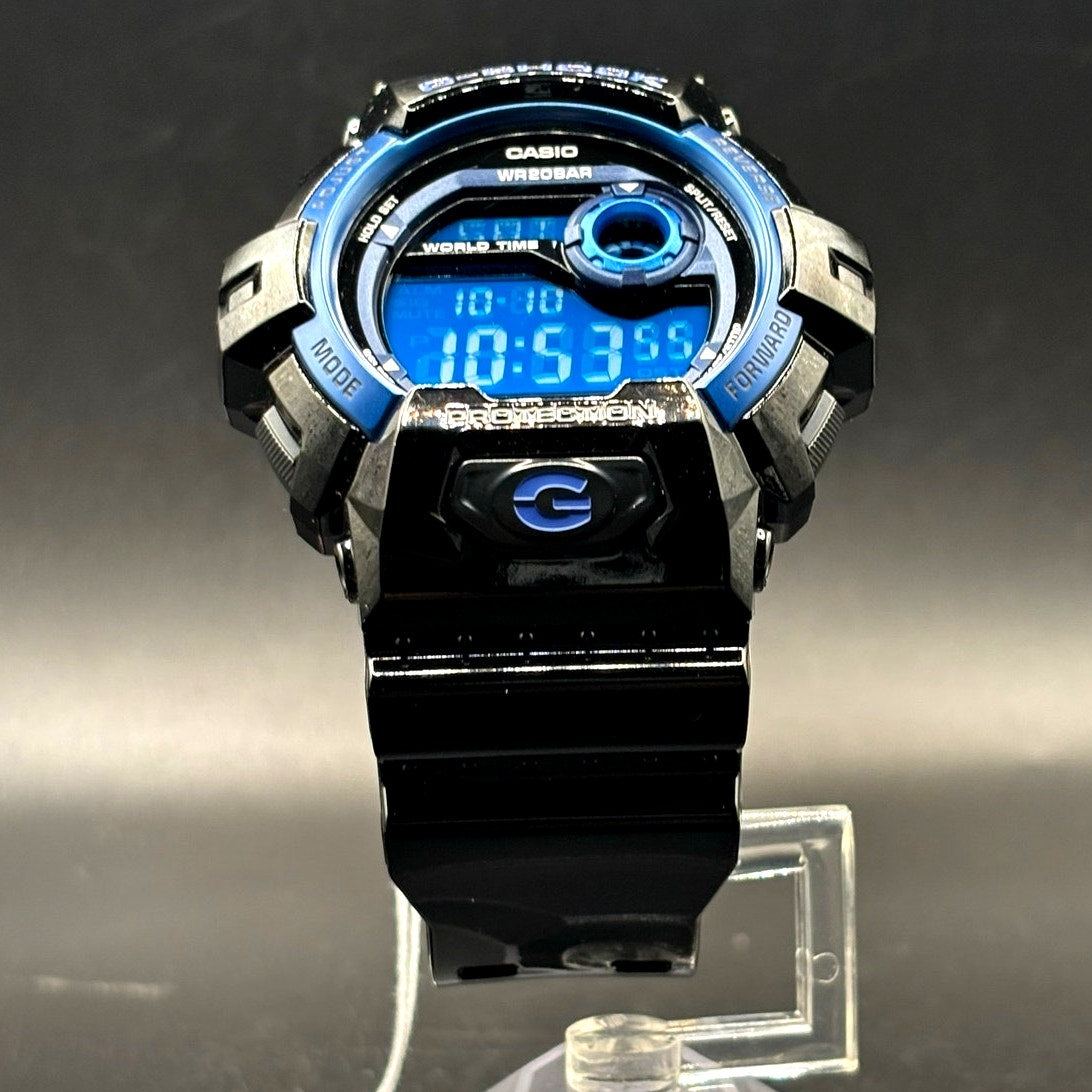 Casio G-Shock G-8900A-1 Glossy Black Blue Dial Digital Men’s Watch 200M NIBWT
