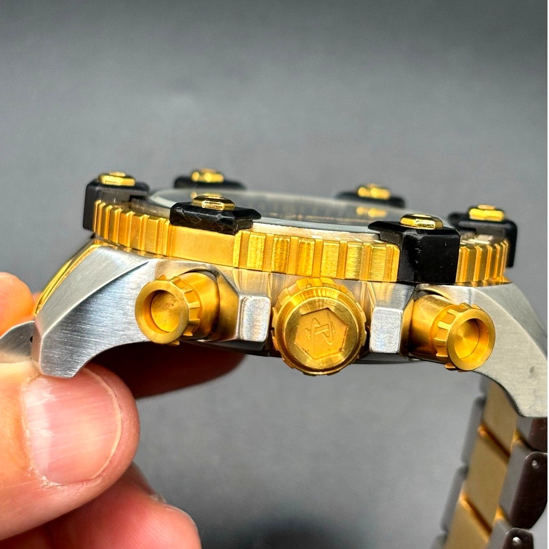 Invicta 0337 Reserve Arsenal Swiss Made Chronograph 56mm Two Tone Men's Watch