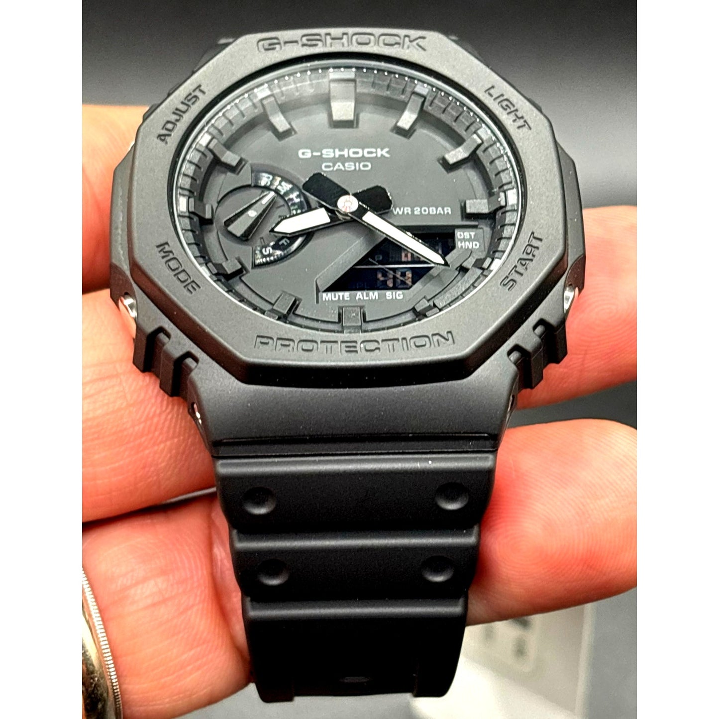 Casio G-Shock GA2100-1A1 Monochrome Black Carbon Core Analog Digital Men’s Watch