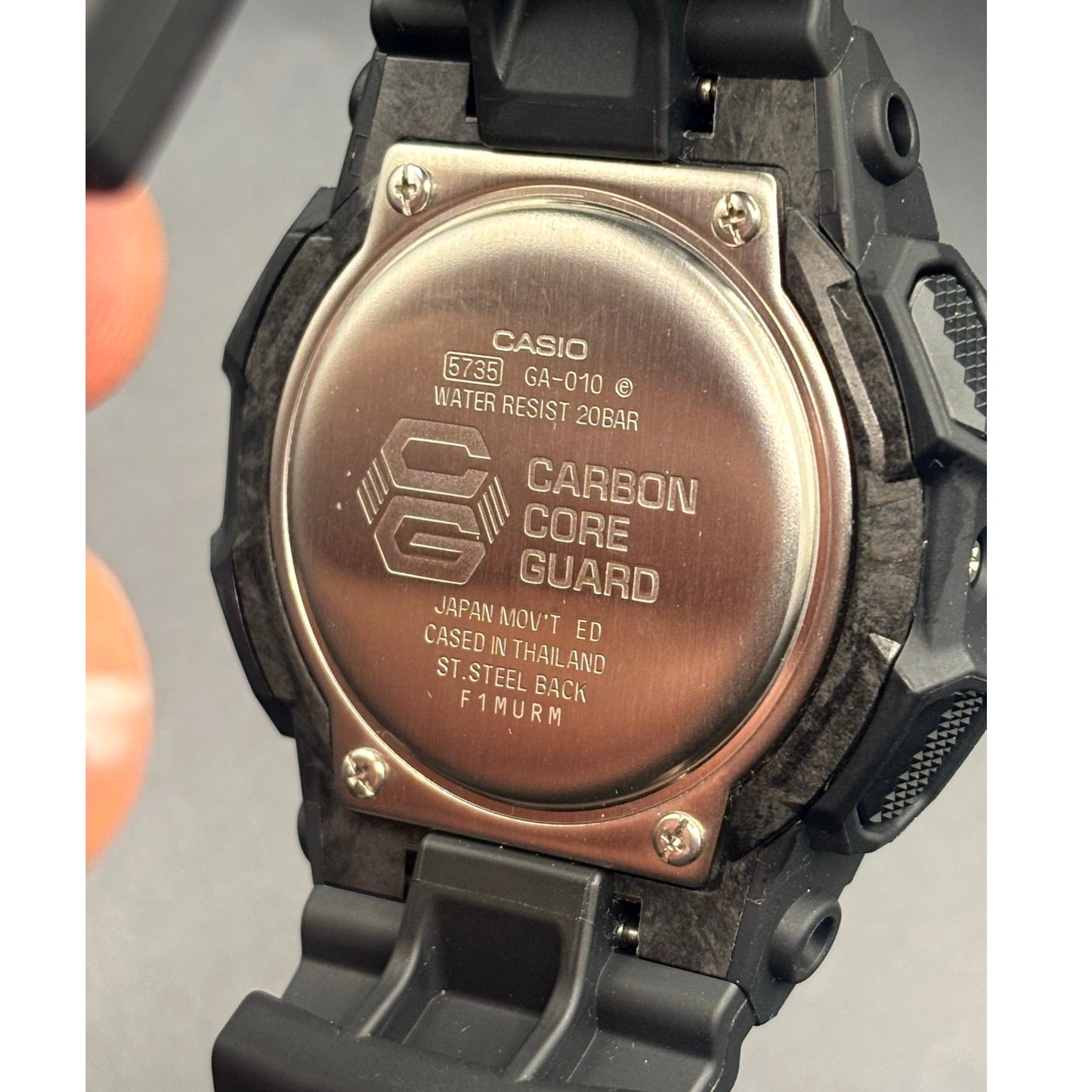 Casio G-Shock GA010-1A Carbon Core Guard Analog Digital 200M Men's Watch NIBWT