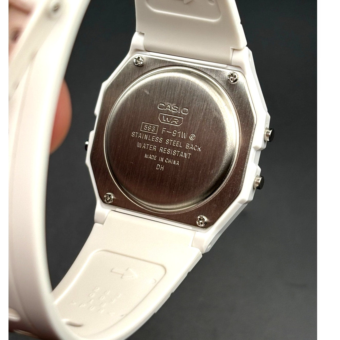 LWS Sunset Frost Casio F91W White Resin Custom Mod Digital Watch