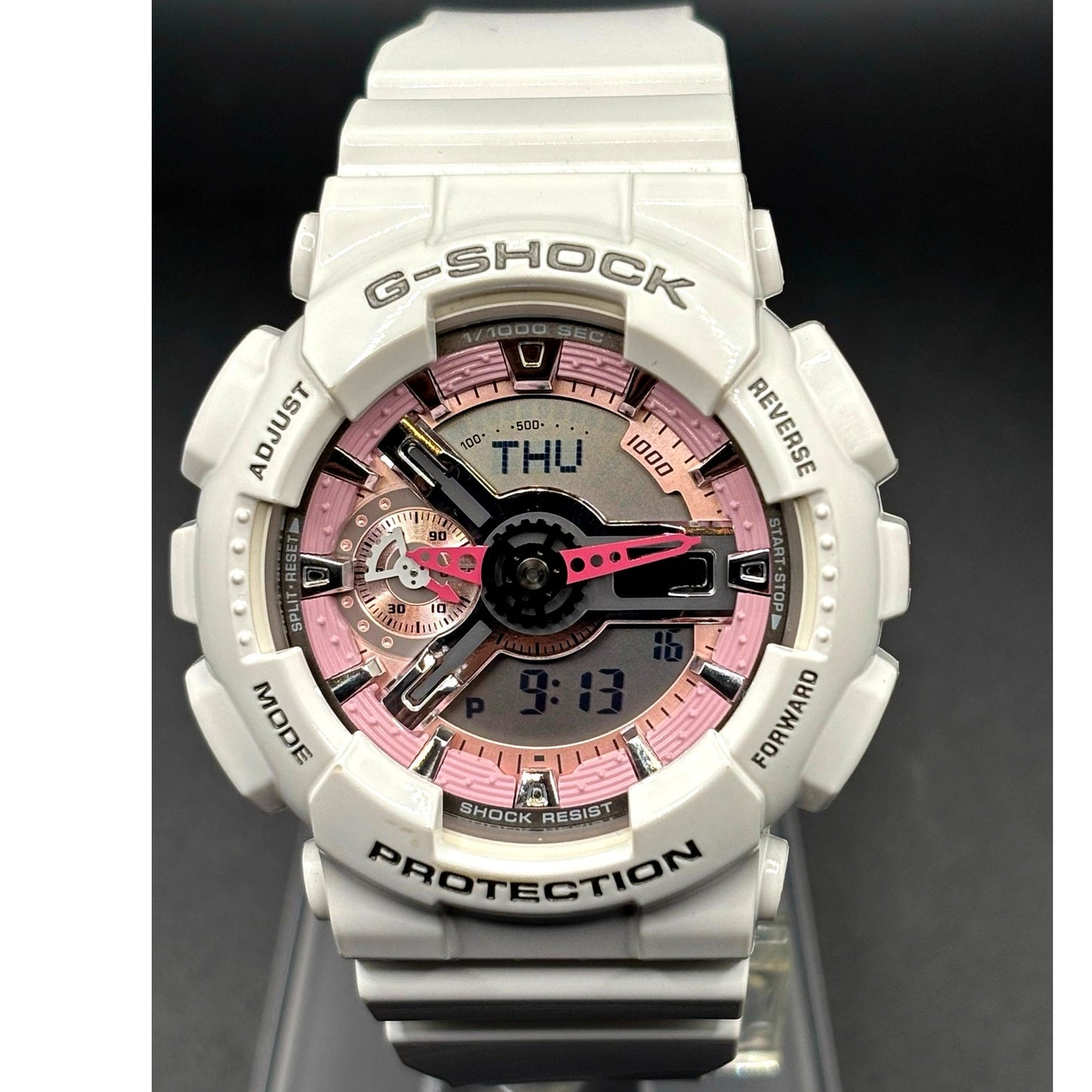 Casio G-Shock GMA-S110MP-4A White Pink Analog Digital Women's Watch