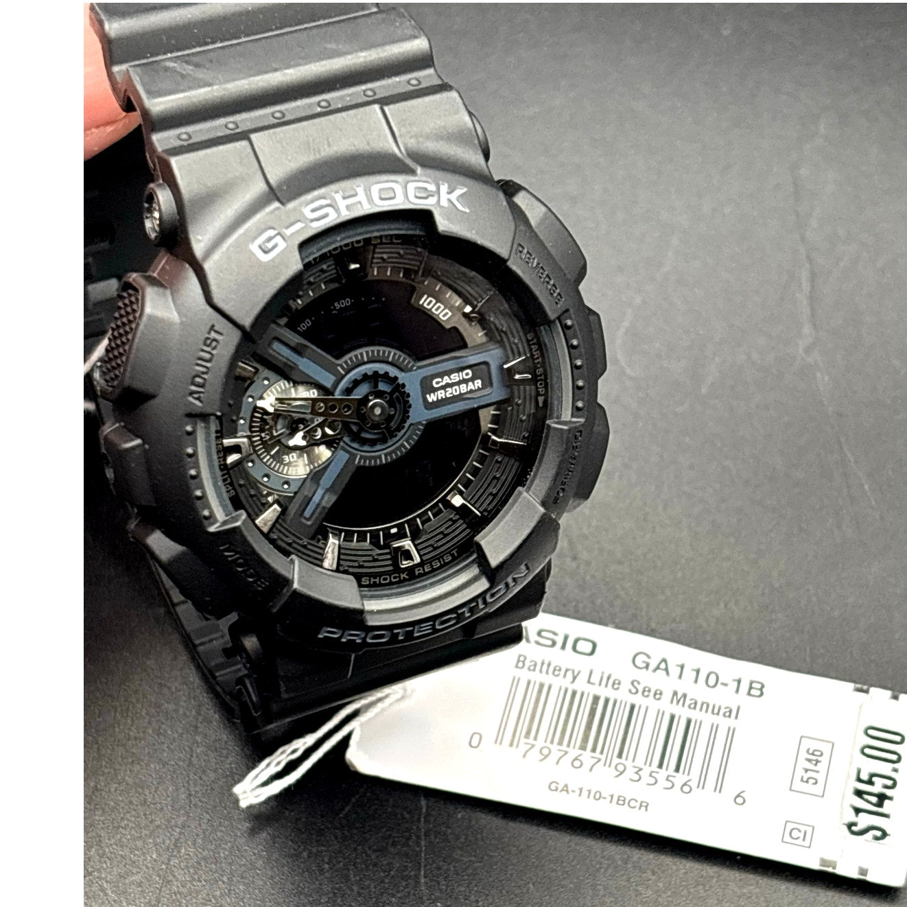 Casio G Shock GA 110 1B Black Analog Digital 200M Mens Watch NIBWT