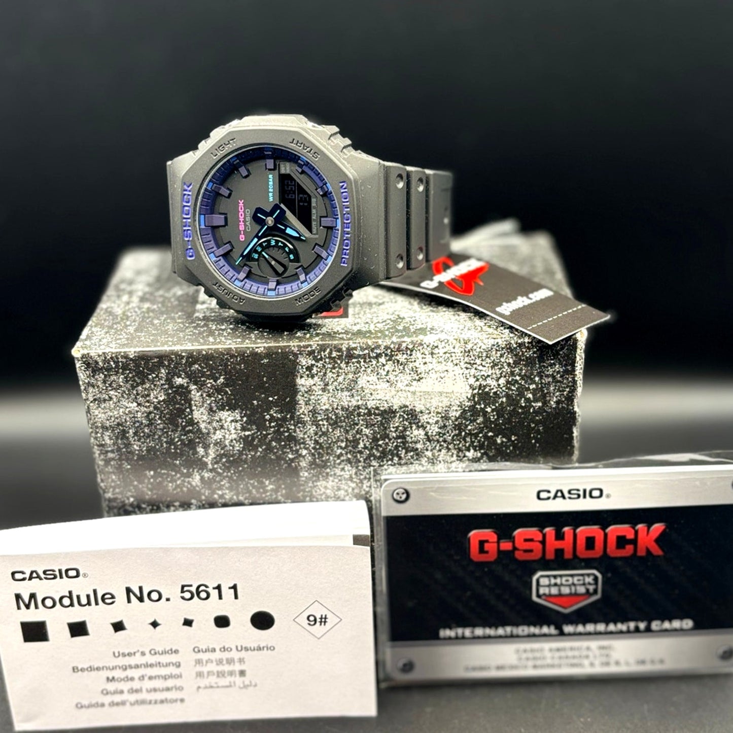 Casio G-Shock GA2100VB-1A CasiOak Virtual World Carbon Core Men's Ana-Digi Watch