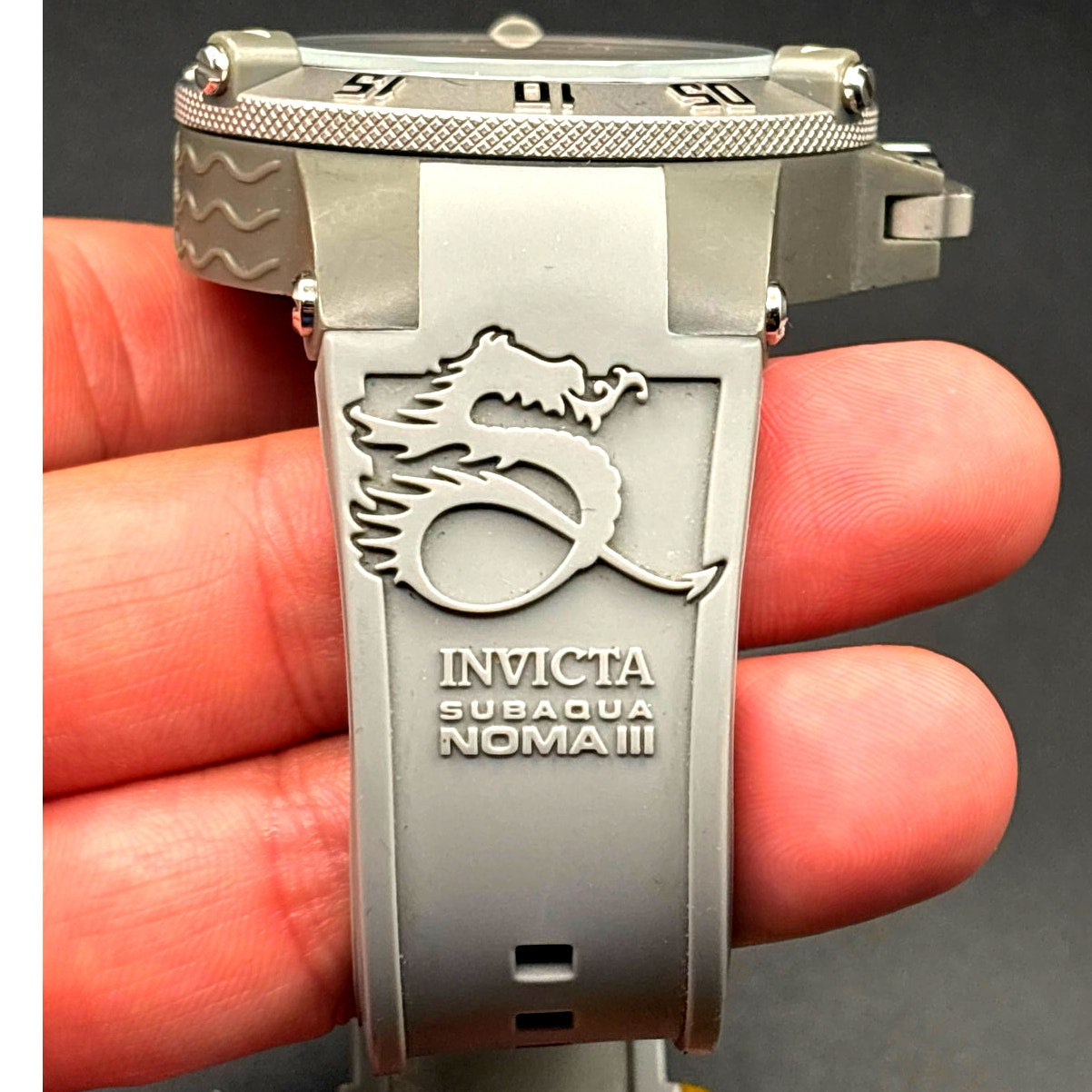 Invicta 10105 Subaqua NOMA III Grey Dial Rubber Strap 50mm Watch NIBWT